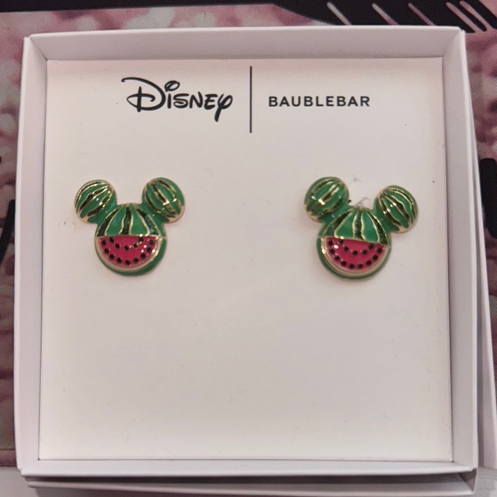 BaubleBar Watermelon Mickey Earrings